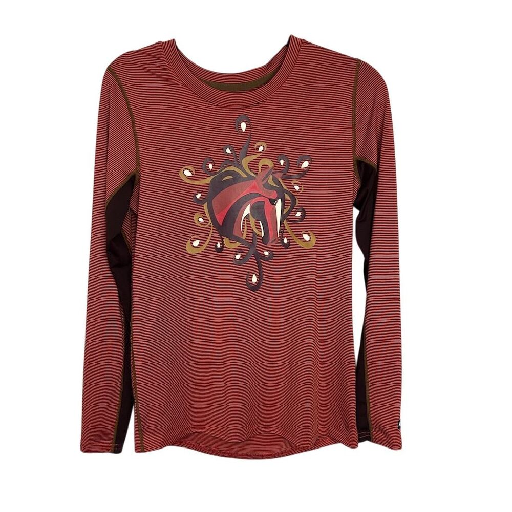 Kerrits Youth Girlse XL Red Paisley Long Sleeve Horse Riding Shirt